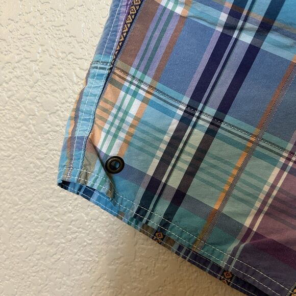 Polo Ralph Lauren Men's Board Shorts Large Multicolor Plaid Swim Blue purple - Picture 5 of 10